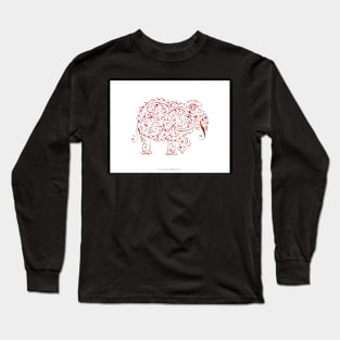 Watercolor Elephant Long Sleeve T-Shirt